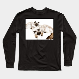 Burmese Cat Best Friends Long Sleeve T-Shirt